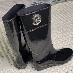 Black Michael Kors Women's Rain Boots